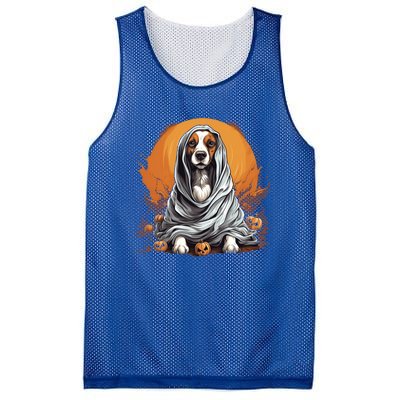 Beagle Dog Ghost Funny Halloween Pumpkin For Dog Lovers Gift Mesh Reversible Basketball Jersey Tank