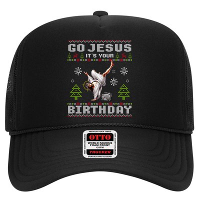 Break Dance Go Jesus ItS Your Birthday Merry Christmas Day Gift Trucker Hat