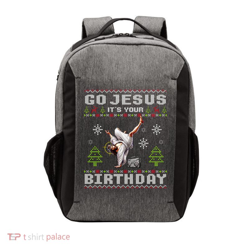 Break Dance Go Jesus ItS Your Birthday Merry Christmas Day Gift Vector Backpack