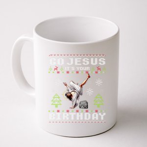 Break Dance Go Jesus ItS Your Birthday Merry Christmas Day Gift Coffee Mug