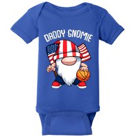 Basketball Daddy Gnome 4th Of July American Memorial Day Cool Gift Baby Bodysuit