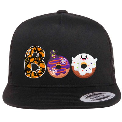 Boo Donuts Ghost Funny Halloween Donut Lovers Costume Spooky Flatbill Hat