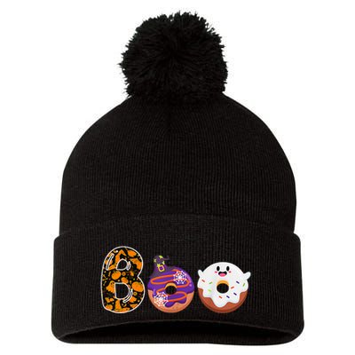 Boo Donuts Ghost Funny Halloween Donut Lovers Costume Spooky Pom Pom 12in Knit Beanie