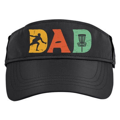 Best Disc Golf Dad Retro Fathers Day For Men Dad Sports Adult Drive Performance Visor