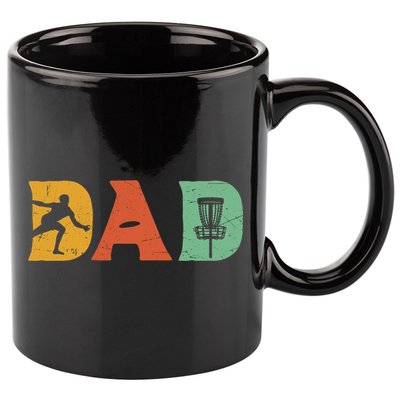 Best Disc Golf Dad Retro Fathers Day For Men Dad Sports 11oz C Handle Ceramic Mug