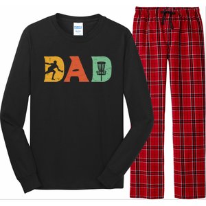 Best Disc Golf Dad Retro Fathers Day For Men Dad Sports Long Sleeve Pajama Set