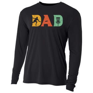 Best Disc Golf Dad Retro Fathers Day For Men Dad Sports Cooling Performance Long Sleeve Crew