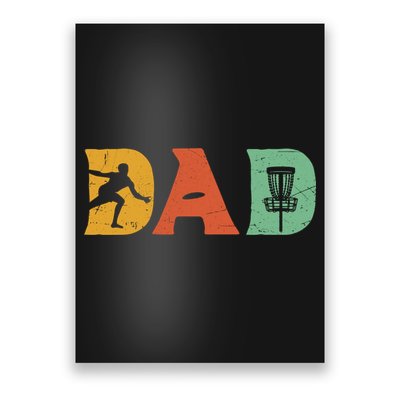 Best Disc Golf Dad Retro Fathers Day For Men Dad Sports Poster