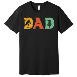 Best Disc Golf Dad Retro Fathers Day For Men Dad Sports Premium T-Shirt