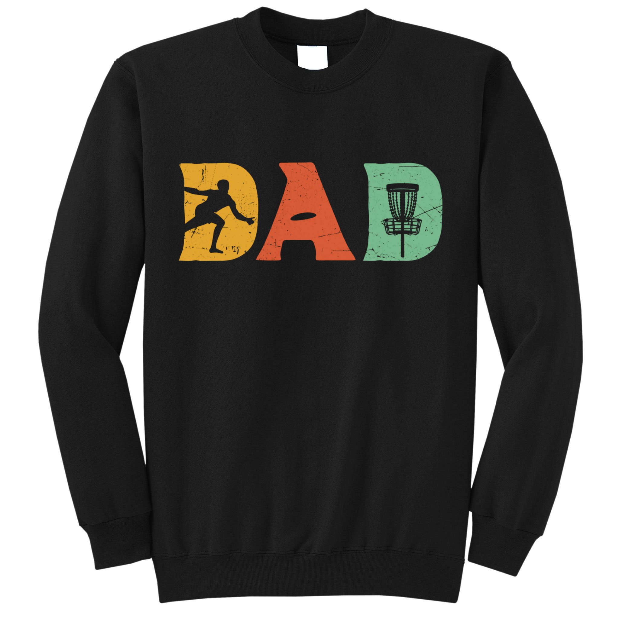 Best Disc Golf Dad Retro Fathers Day For Men Dad Sports Tall Sweatshirt