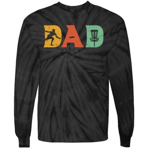 Best Disc Golf Dad Retro Fathers Day For Men Dad Sports Tie-Dye Long Sleeve Shirt