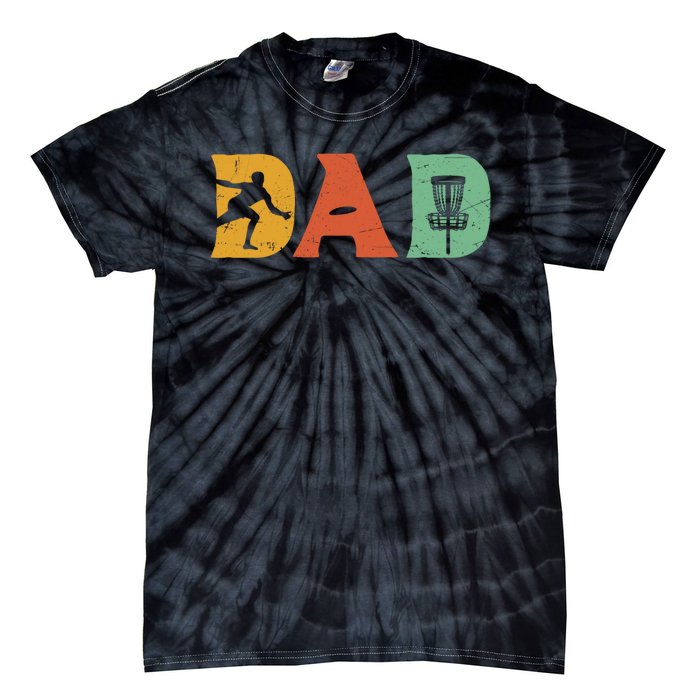 Best Disc Golf Dad Retro Fathers Day For Men Dad Sports Tie-Dye T-Shirt