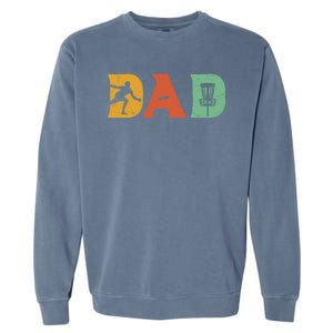 Best Disc Golf Dad Retro Fathers Day For Men Dad Sports Garment-Dyed Sweatshirt