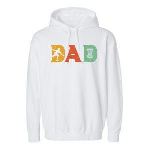 Best Disc Golf Dad Retro Fathers Day For Men Dad Sports Garment-Dyed Fleece Hoodie