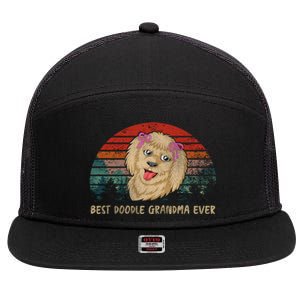 Best Doodle Grandma Ever 7 Panel Mesh Trucker Snapback Hat