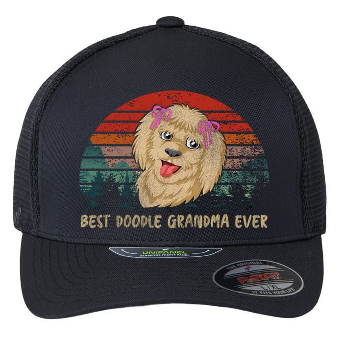 Best Doodle Grandma Ever Flexfit Unipanel Trucker Cap