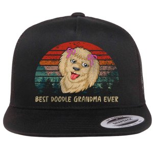 Best Doodle Grandma Ever Flat Bill Trucker Hat