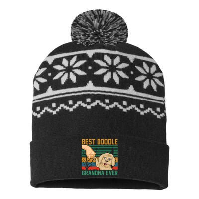 Best Doodle Grandma Ever USA-Made Snowflake Beanie