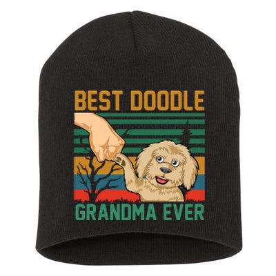 Best Doodle Grandma Ever Short Acrylic Beanie