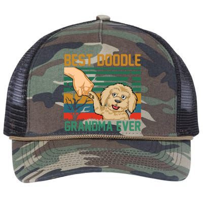 Best Doodle Grandma Ever Retro Rope Trucker Hat Cap