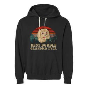 Best Doodle Grandma Ever Garment-Dyed Fleece Hoodie