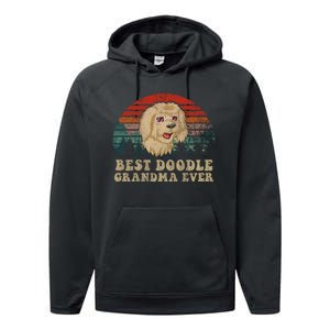 Best Doodle Grandma Ever Performance Fleece Hoodie