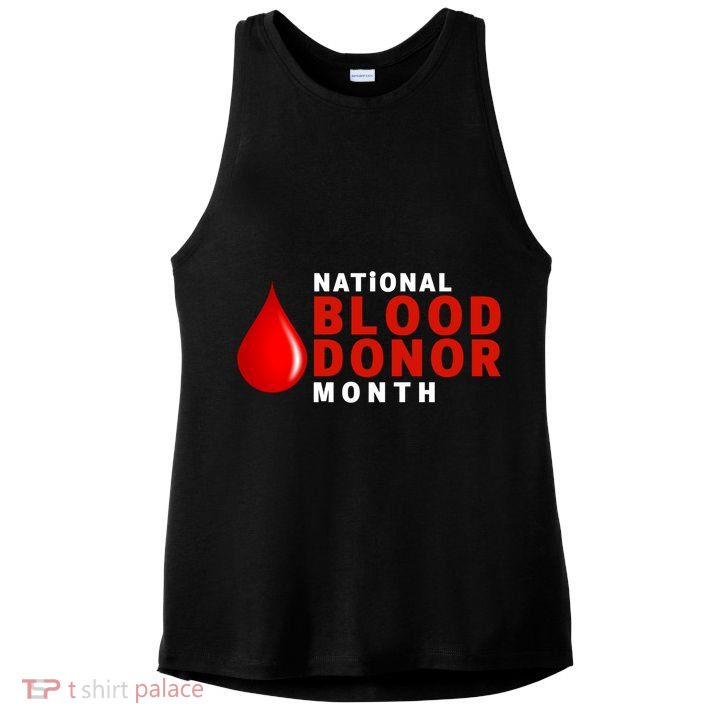 Blood Donor Gift National Volunteer Blood Donor Month Gift Ladies PosiCharge Tri-Blend Wicking Tank
