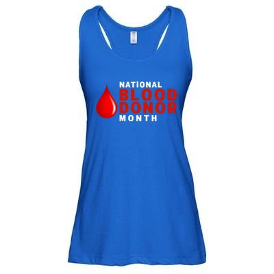 Blood Donor Gift National Volunteer Blood Donor Month Gift Ladies Essential Flowy Tank