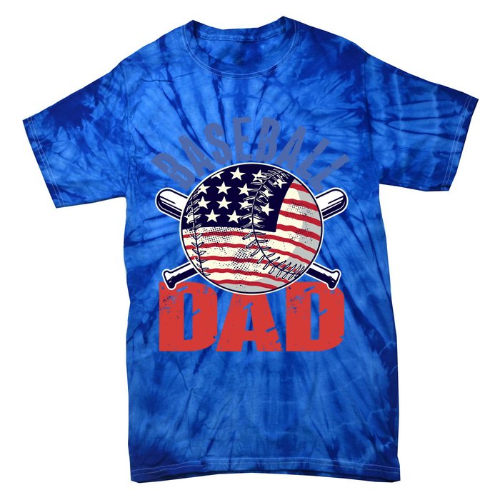 Baseball Dad Gift Funny Baseball Dad Gift Tie-Dye T-Shirt