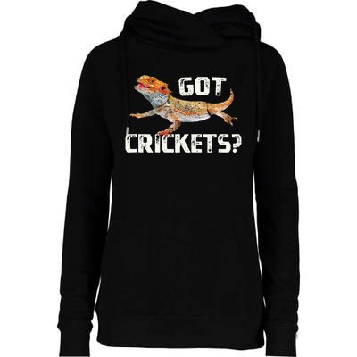 Bearded Dragon Got Crickets Funny Pet Lizard Lover Womens Funnel Neck Pullover Hood