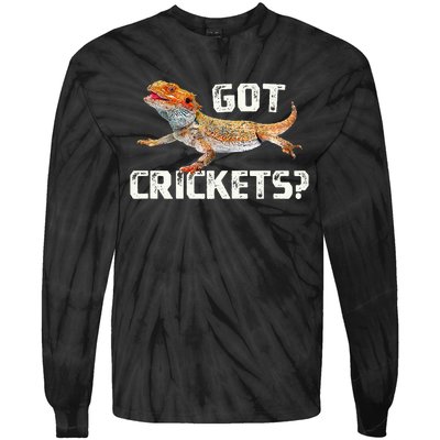 Bearded Dragon Got Crickets Funny Pet Lizard Lover Tie-Dye Long Sleeve Shirt