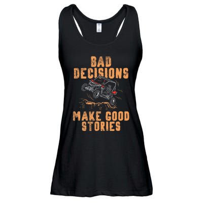 Bad Decisions Good Stories Four Wheeler Quad Off Roading SxS Ladies Essential Flowy Tank