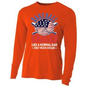 Baseball Dad Gift Funny Baseball Dad Gift Cooling Performance Long Sleeve Crew