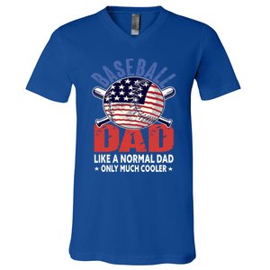 Baseball Dad Gift Funny Baseball Dad Gift V-Neck T-Shirt