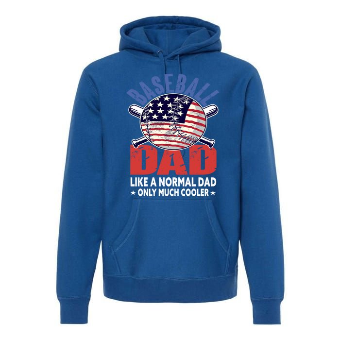 Baseball Dad Gift Funny Baseball Dad Gift Premium Hoodie