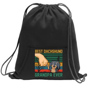 Best Dachshund Grandpa Ever Sweatshirt Cinch Pack Bag