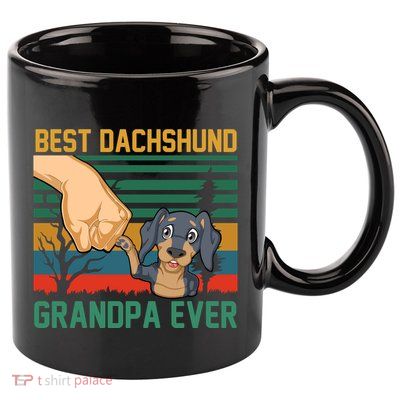 Best Dachshund Grandpa Ever 11oz C Handle Ceramic Mug