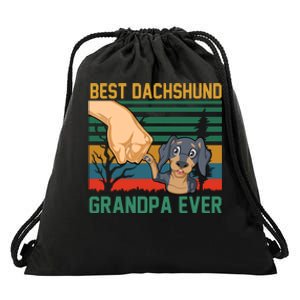 Best Dachshund Grandpa Ever Drawstring Bag