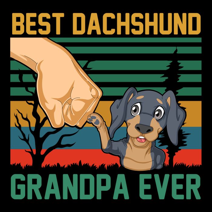 Best Dachshund Grandpa Ever Drawstring Bag