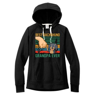 Best Dachshund Grandpa Ever Women's Fleece Hoodie