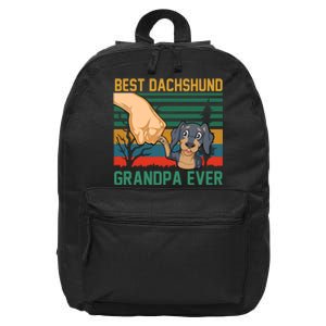 Best Dachshund Grandpa Ever 16 in Basic Backpack