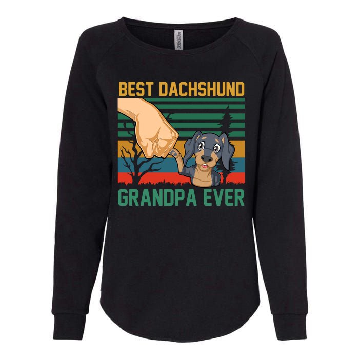 Best Dachshund Grandpa Ever Womens California Wash Sweatshirt