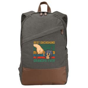 Best Dachshund Grandpa Ever Cotton Canvas Backpack