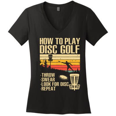 Best Disc Golf For  Disc Golf Tournament Player Women's V-Neck T-Shirt