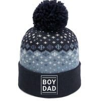 Boy Dad - Gift for Dads with Sons - Best Father - Classic The Baniff Cuffed Pom Beanie