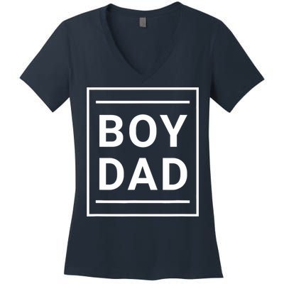 Boy Dad - Gift for Dads with Sons - Best Father - Classic Women's V-Neck T-Shirt