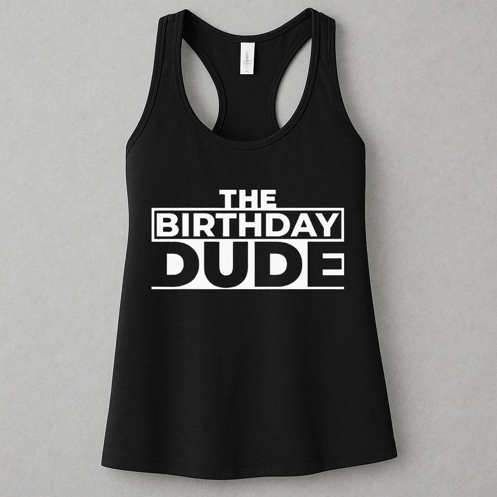 Birthday Dude Graphic Novelty Womens Tank Top