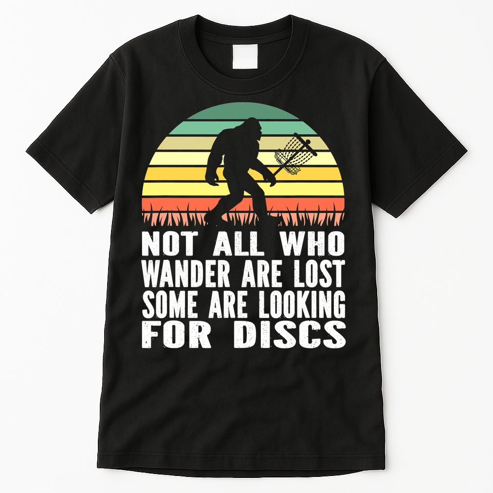 Bigfoot Disc Golf Sasquatch Funny Golf Ultimate Tall T-Shirt