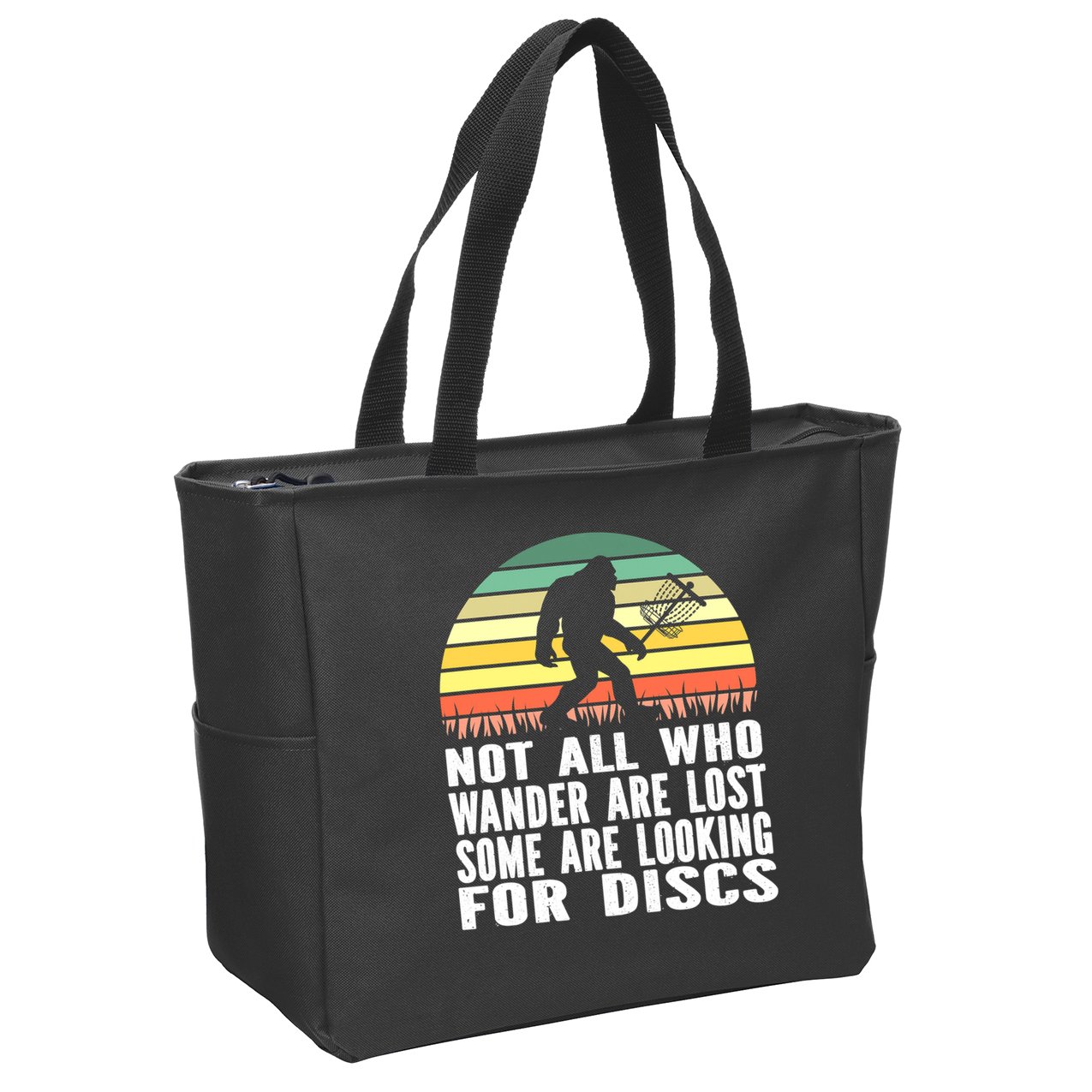 Bigfoot Disc Golf Sasquatch Funny Golf Ultimate Zip Tote Bag