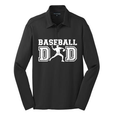 Baseball Dad Gift For Father's Day Gift Silk Touch Performance Long Sleeve Polo